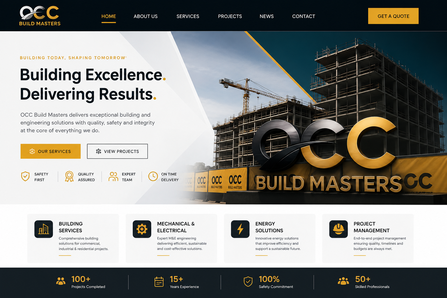 OCC Build Masters construction site